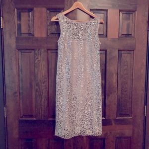 Golden Lace Cocktail Dress